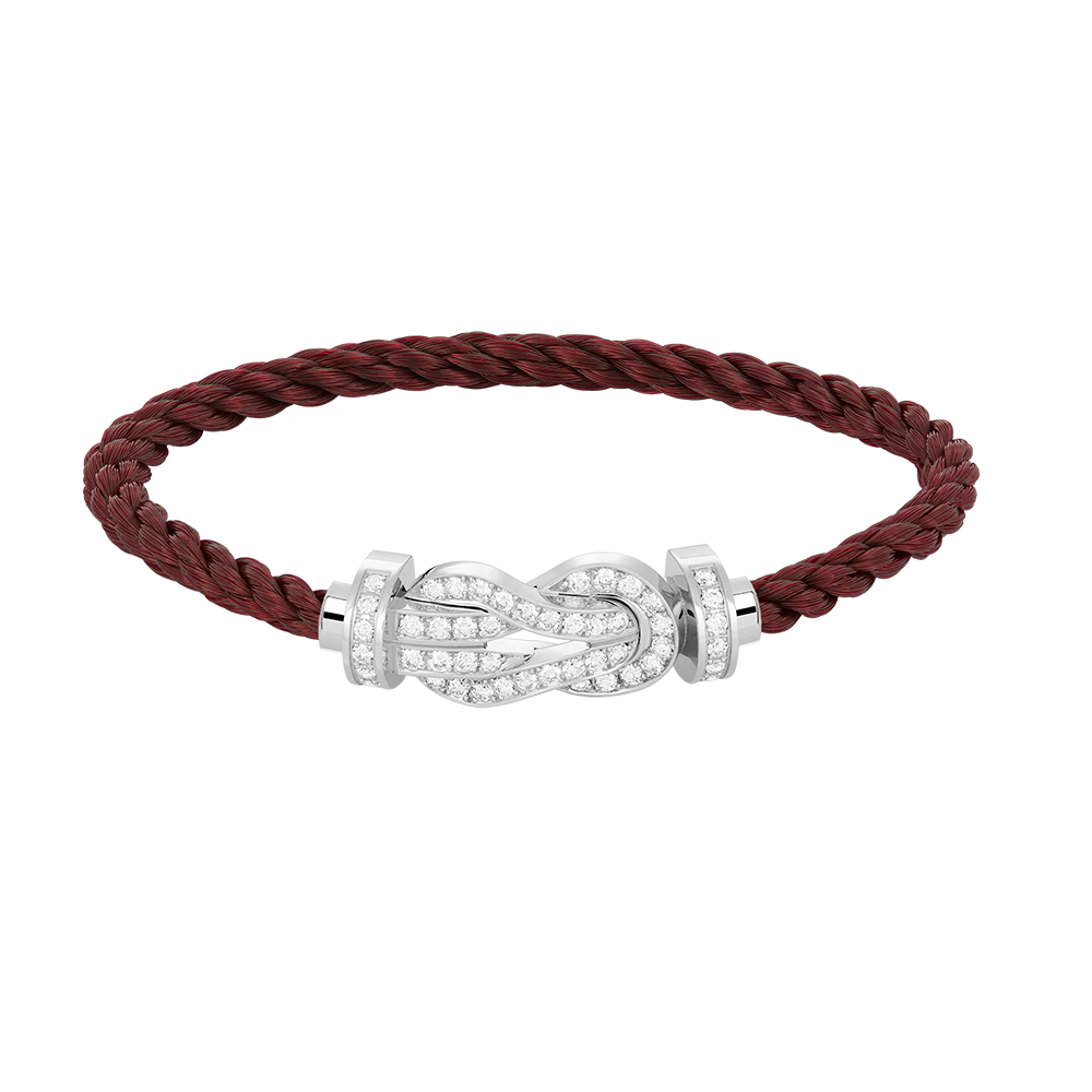 [CiCi]CHANCE LARGE 8 FIGURE BUCKLE FULL DIAMOND BRACELET SILVER