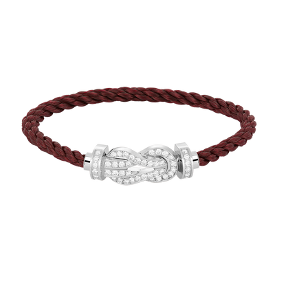 [CiCi]CHANCE LARGE 8 FIGURE BUCKLE FULL DIAMOND BRACELET SILVER