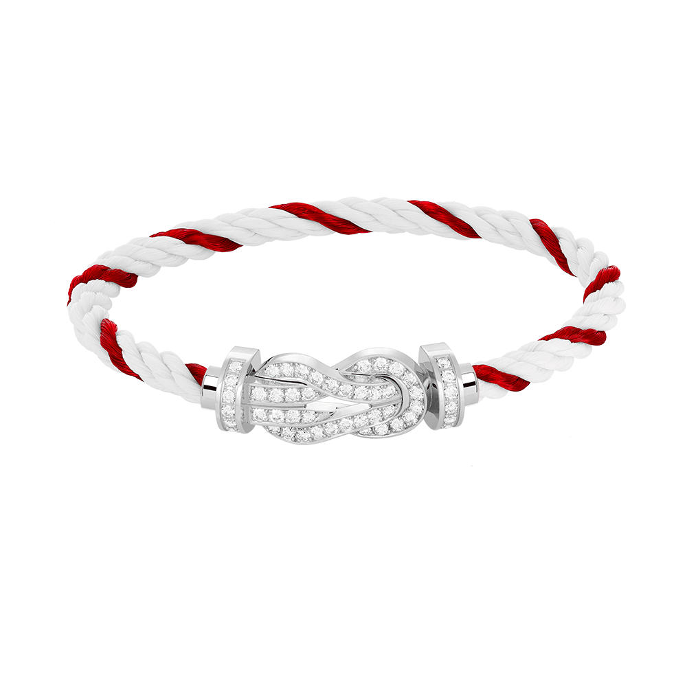 [CiCi]CHANCE LARGE 8 FIGURE BUCKLE FULL DIAMOND BRACELET SILVER