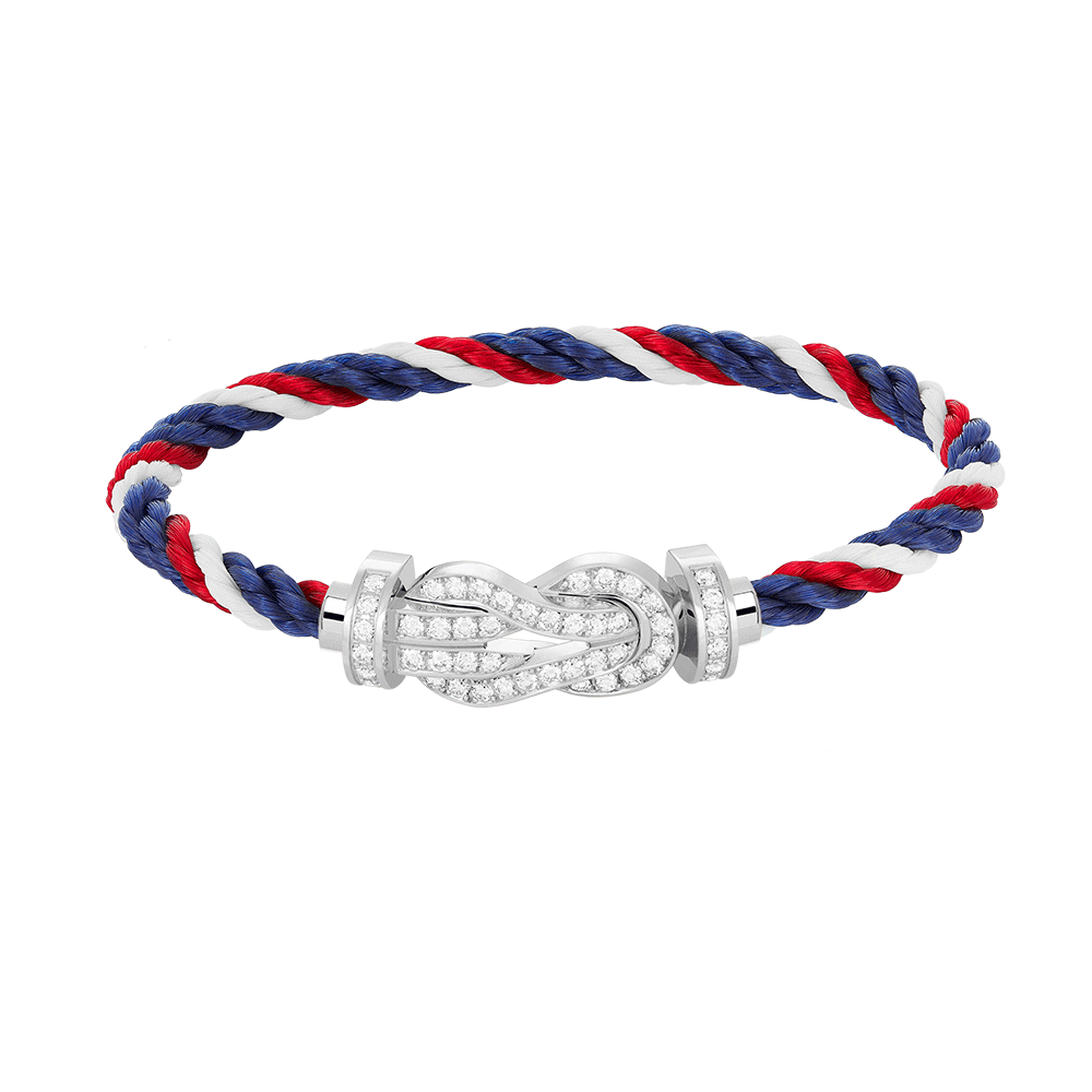 [CiCi]CHANCE LARGE 8 FIGURE BUCKLE FULL DIAMOND BRACELET SILVER