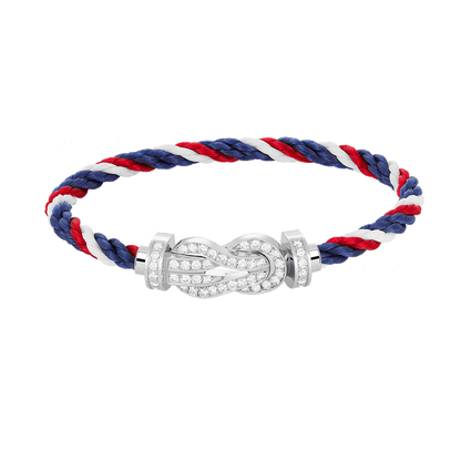 [CiCi]CHANCE LARGE 8 FIGURE BUCKLE FULL DIAMOND BRACELET SILVER