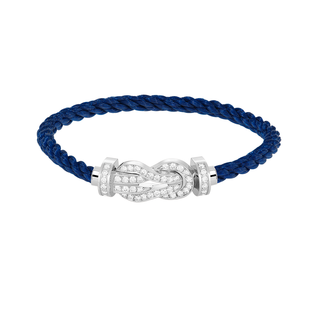 [CiCi]CHANCE LARGE 8 FIGURE BUCKLE FULL DIAMOND BRACELET SILVER
