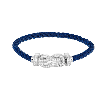 [CiCi]CHANCE LARGE 8 FIGURE BUCKLE FULL DIAMOND BRACELET SILVER