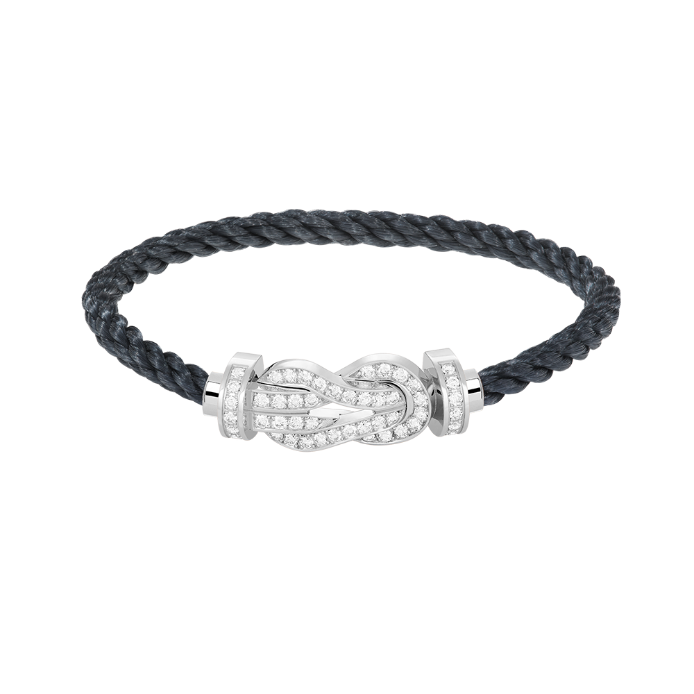 [CiCi]CHANCE LARGE 8 FIGURE BUCKLE FULL DIAMOND BRACELET SILVER