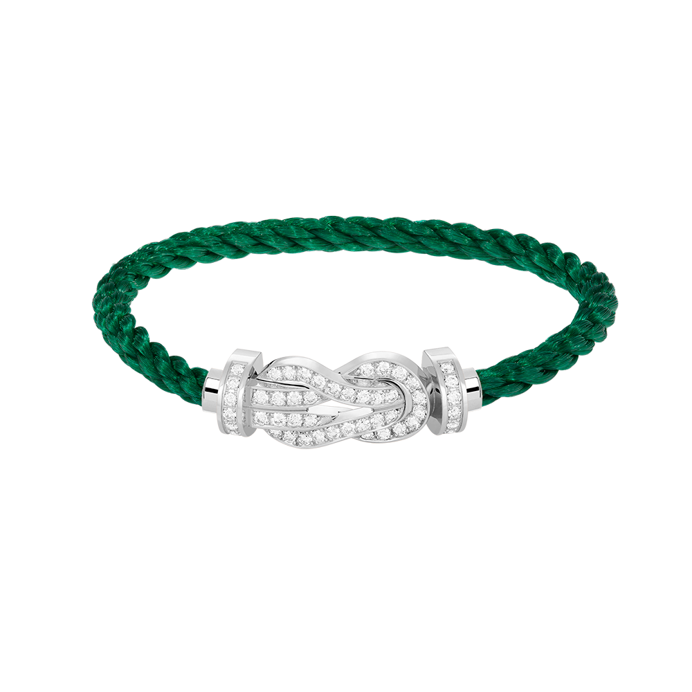 [CiCi]CHANCE LARGE 8 FIGURE BUCKLE FULL DIAMOND BRACELET SILVER