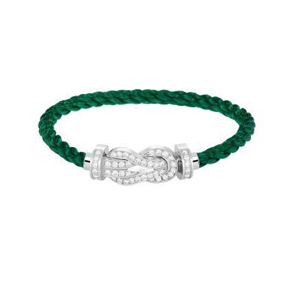 [CiCi]CHANCE LARGE 8 FIGURE BUCKLE FULL DIAMOND BRACELET SILVER