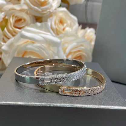 [CiCi]Move Noa Rose Gold Pavé Diamond Bangle Bracelet
