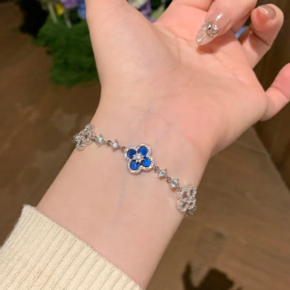 [CiCi]CLOVER 5 MOTIF PINK BLUE RED WHITE BRACELET