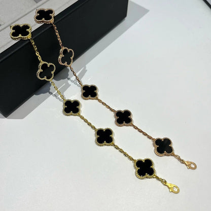 [CiCi] CLOVER 5 MOTIF ONYXS BRACELET COLLECTION