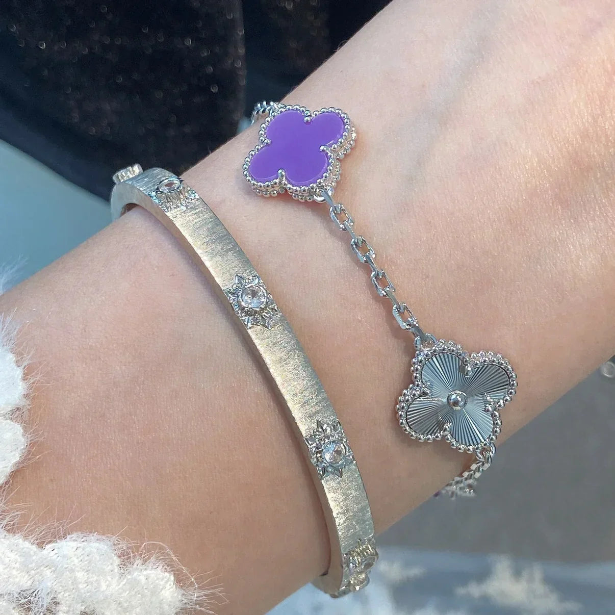[CiCi] CLOVER 5 MOTIF VIOLET ARMBAND KOLLEKTION