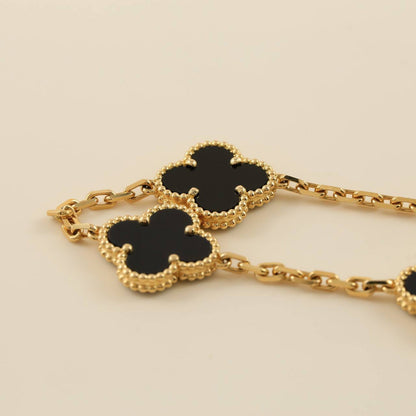 [CiCi] CLOVER 5 MOTIF ONYXS BRACELET COLLECTION