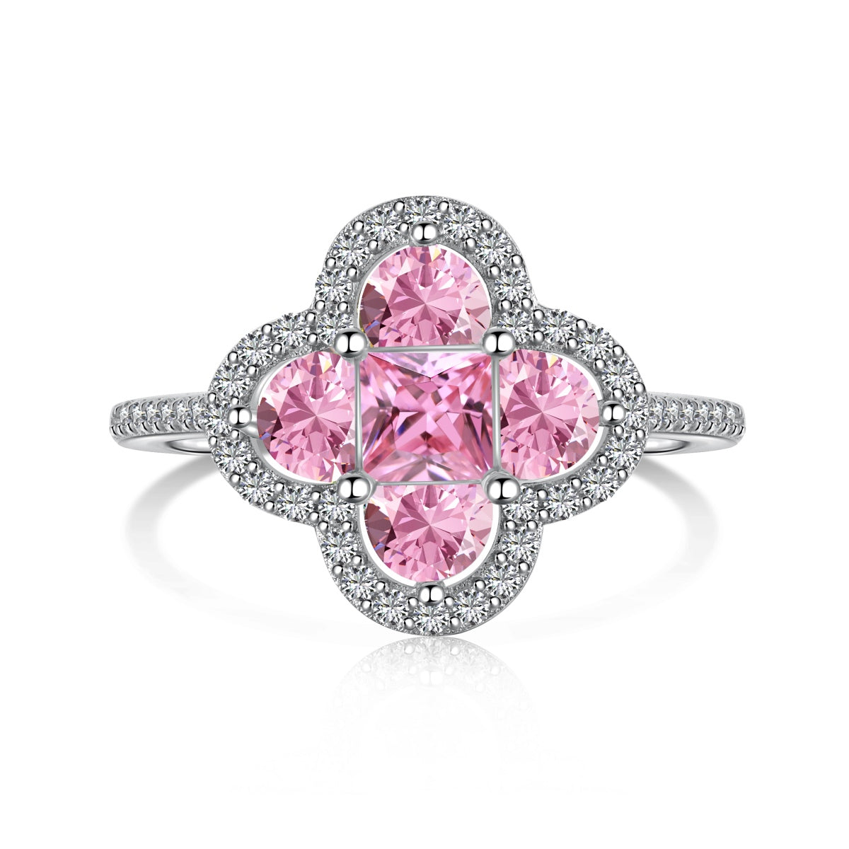 [CiCi]Luxurious Eternity Flower Shape Banquet Ring
