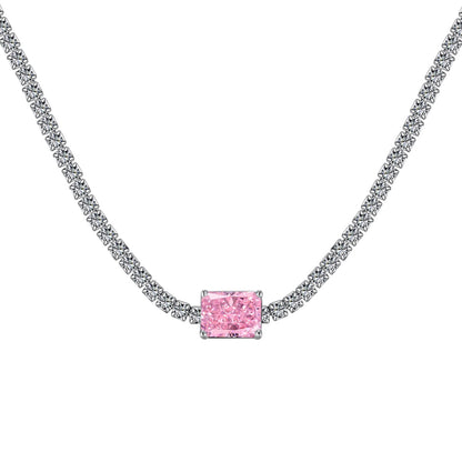 [CiCi]2.0 carat Ornate Emerald Cut Necklace