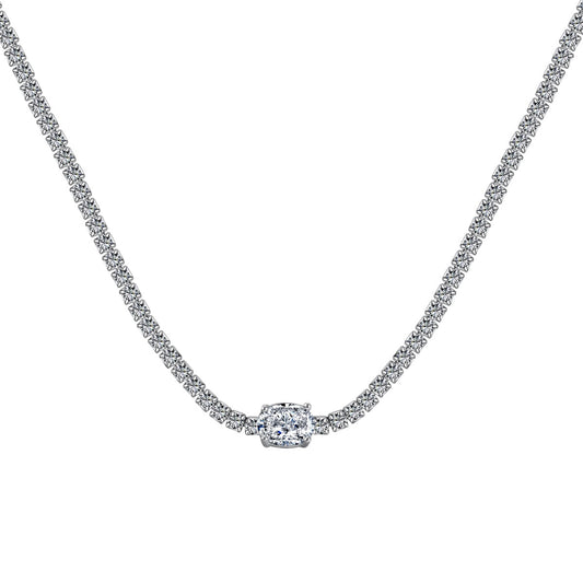 [CiCi]1.0 Carat Shining Oval Cut Necklace