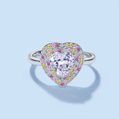 [CiCi]Delicate Ebullient Heart Shape Wedding Ring