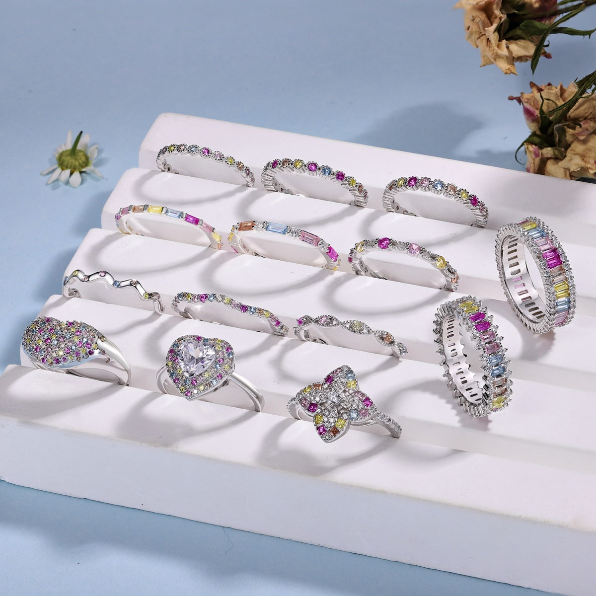 [CiCi]Delicate Ebullient Heart Shape Wedding Ring