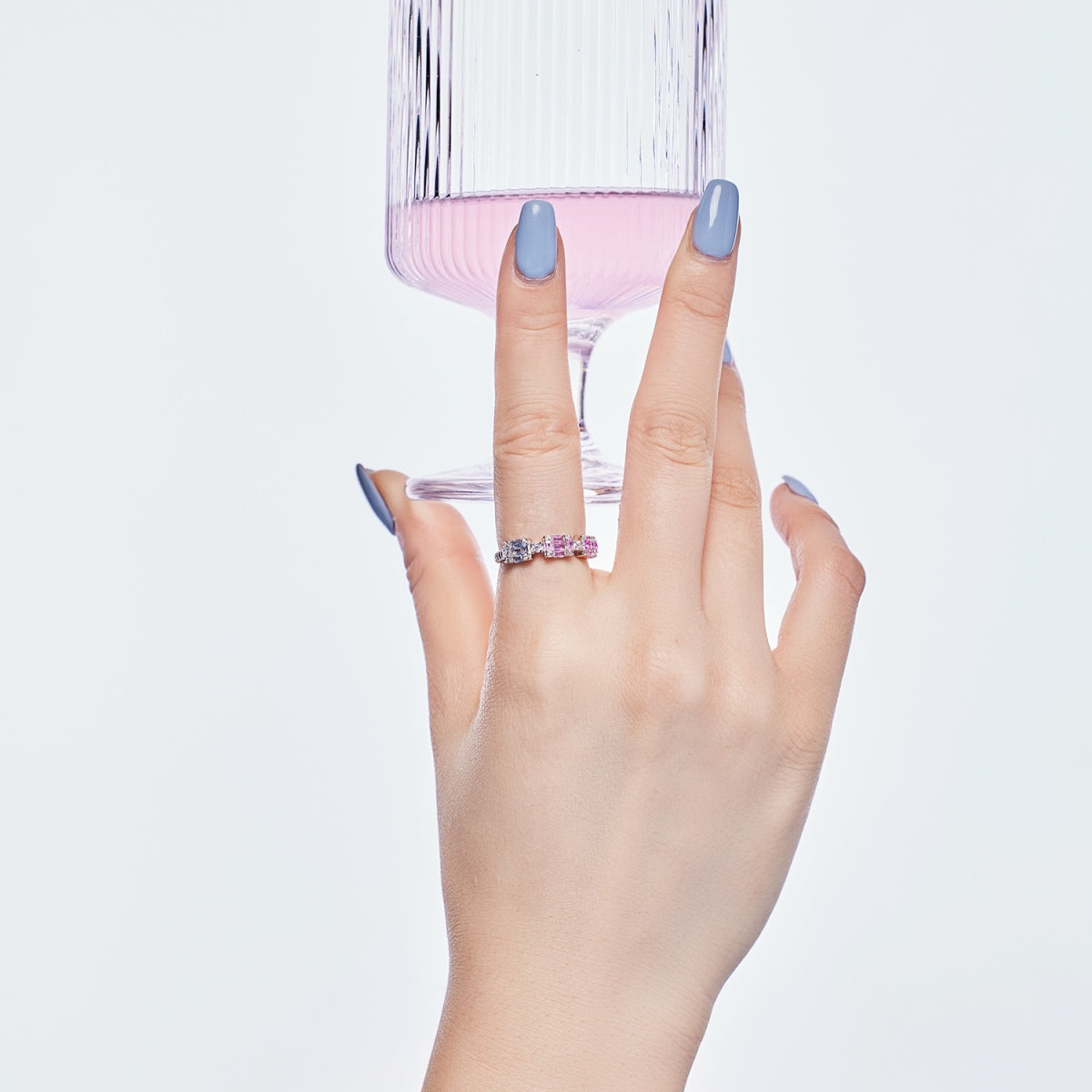 [CiCi]Unique Colorful Emerald Cut Party Ring