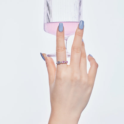 [CiCi]Unique Colorful Emerald Cut Party Ring