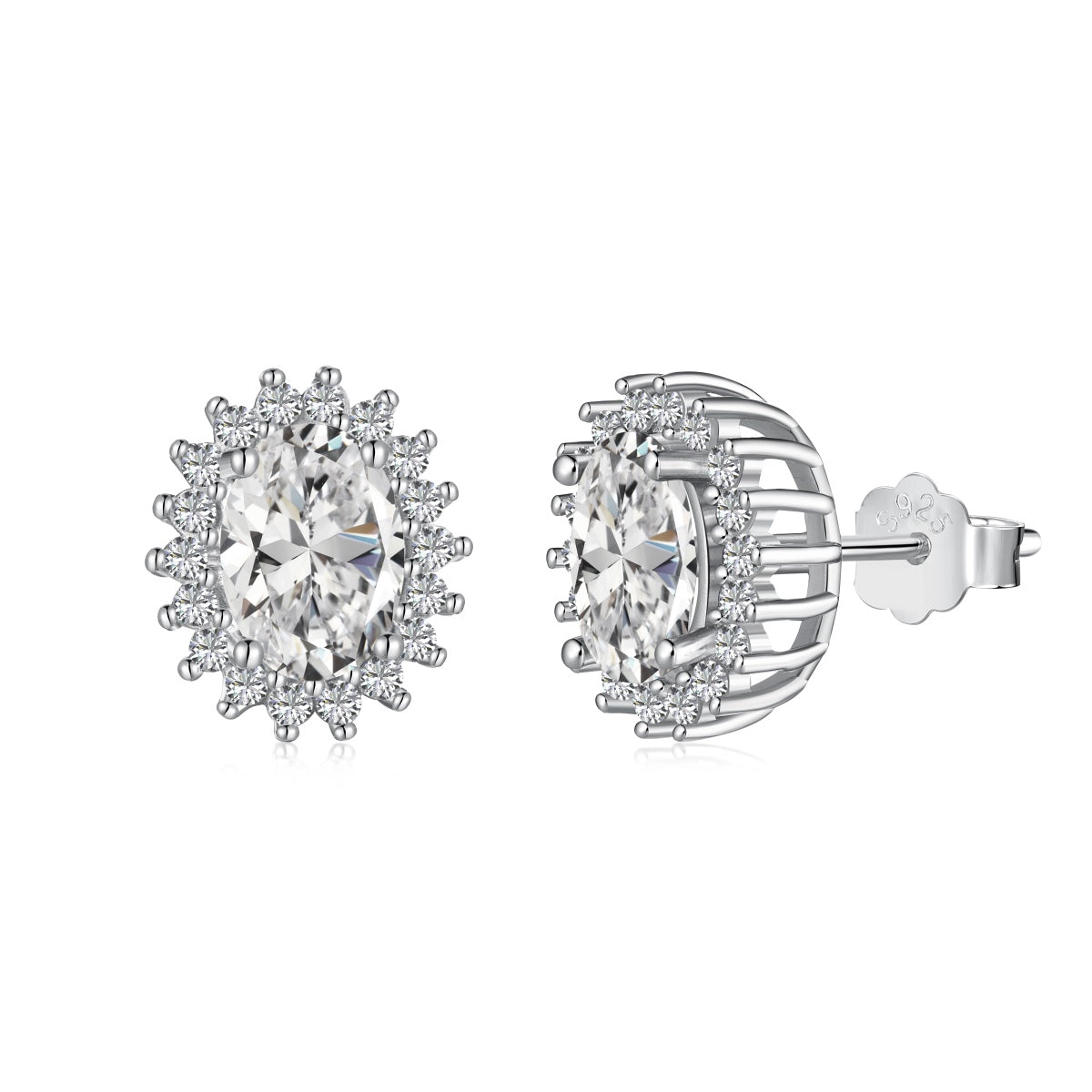 [CiCi]Delicate Radiant Oval Cut Daily Earrings