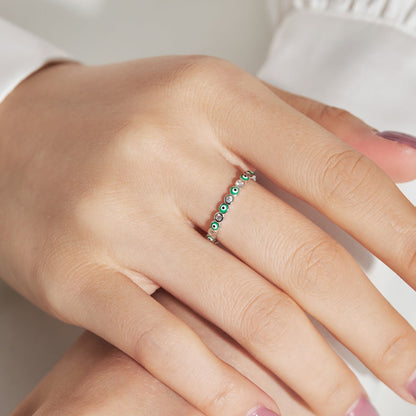 [CiCi]Sparkling Vibrant Round Shape Daily Ring