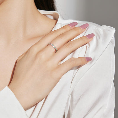 [CiCi]Sparkling Vibrant Round Shape Daily Ring