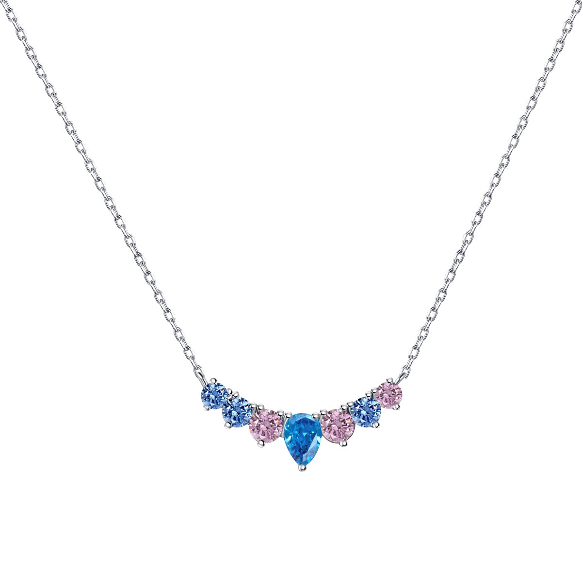 [CiCi]Dainty Colorful Heart Necklace