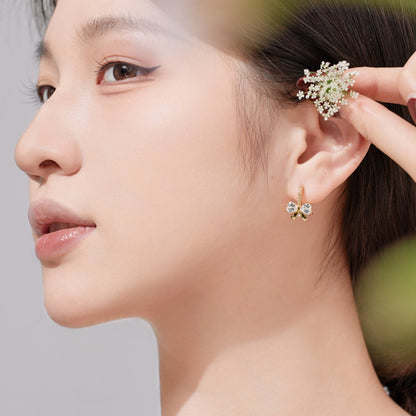 [CiCi]Exquisite Earrings With Heart-Shaped Bow Design
