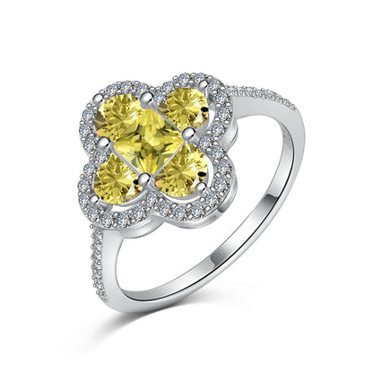 [CiCi]Luxurious Eternity Flower Shape Banquet Ring