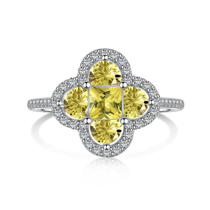 [CiCi]Luxurious Eternity Flower Shape Banquet Ring