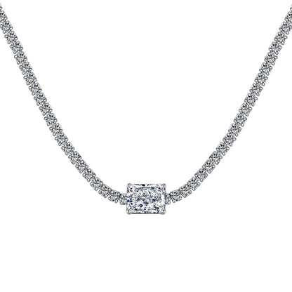 [CiCi]2.0 carat Ornate Emerald Cut Necklace