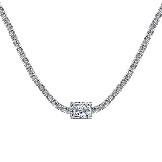[CiCi]2.0 carat Ornate Emerald Cut Necklace