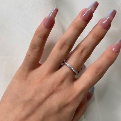 [CiCi]Delicate Sparkling Round Cut Daily Ring