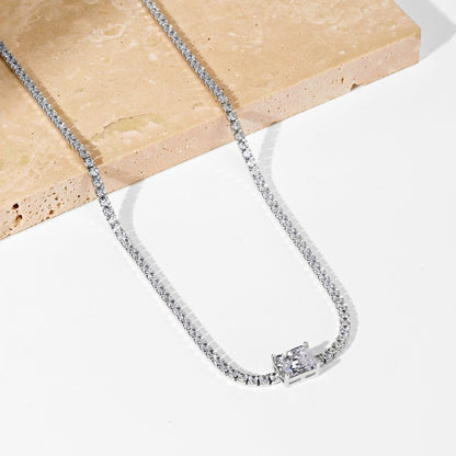 [CiCi]2.0 carat Ornate Emerald Cut Necklace