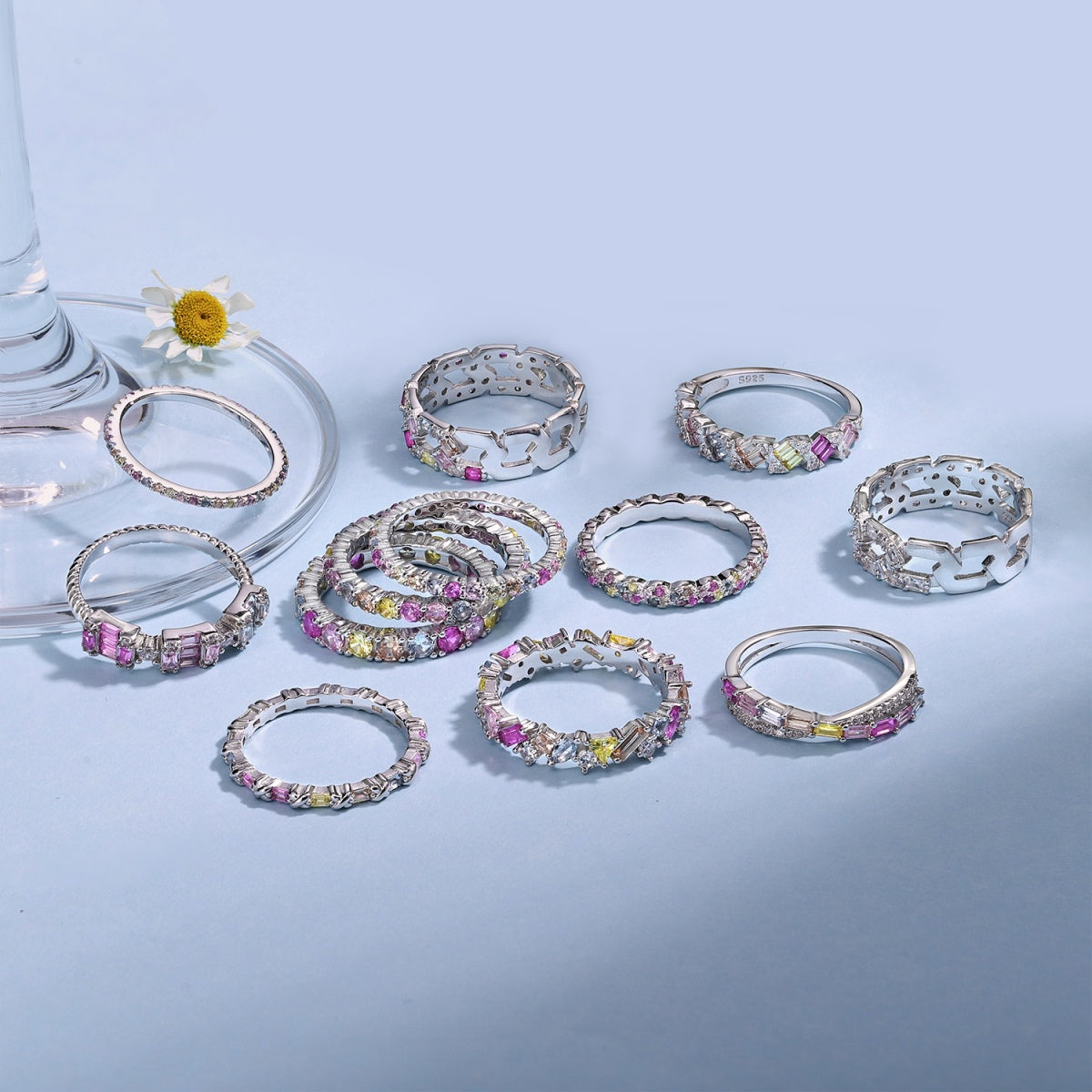 [CiCi]Radiant Sparkling Round Cut Daily Ring