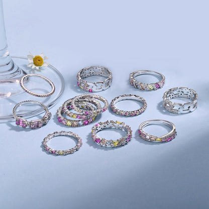 [CiCi]Radiant Sparkling Round Cut Daily Ring
