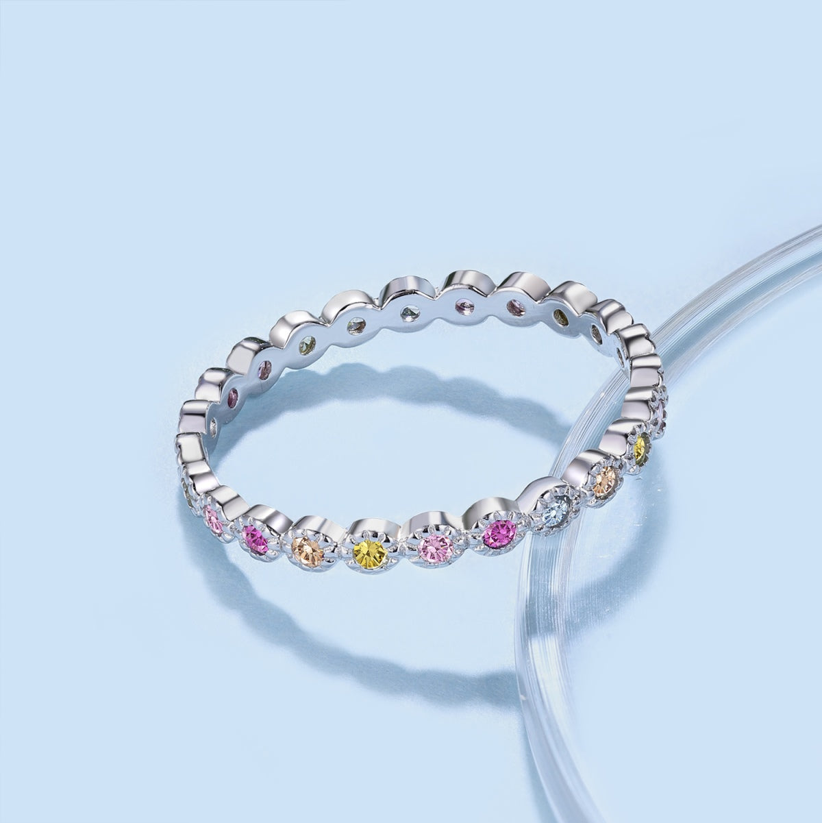 [CiCi]Radiant Sparkling Round Cut Daily Ring