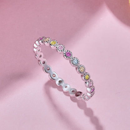 [CiCi]Radiant Sparkling Round Cut Daily Ring