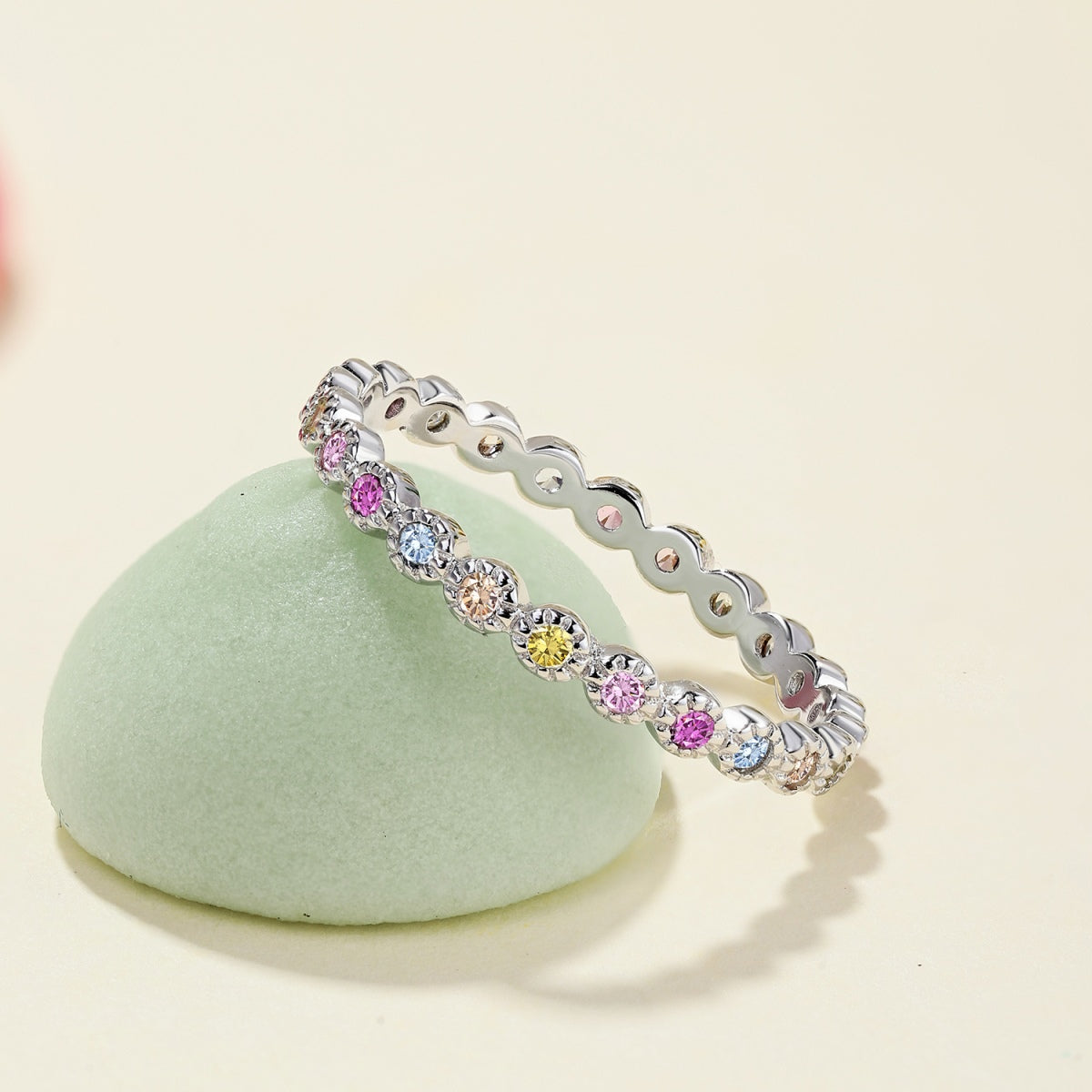 [CiCi]Radiant Sparkling Round Cut Daily Ring