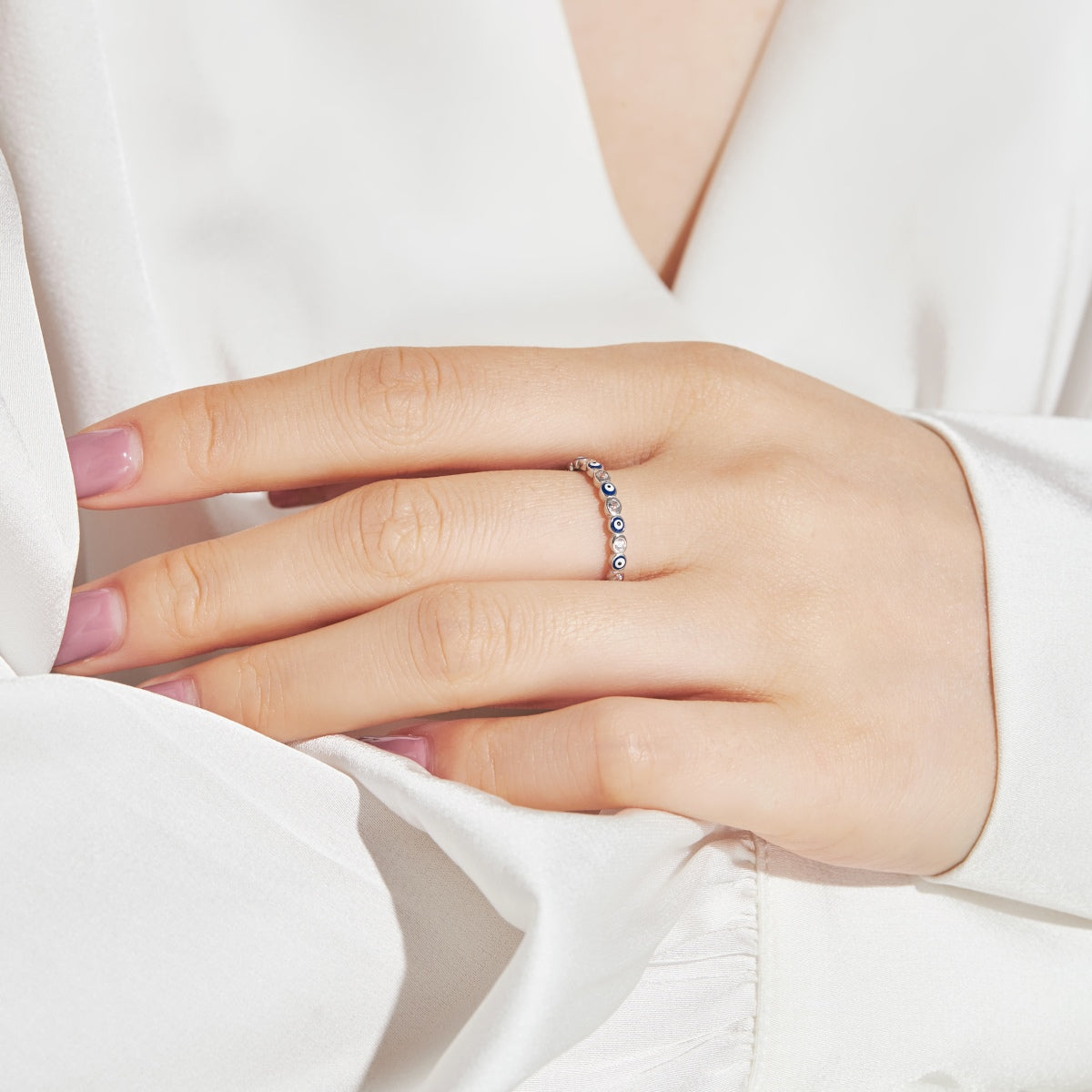 [CiCi]Sparkling Vibrant Round Shape Daily Ring