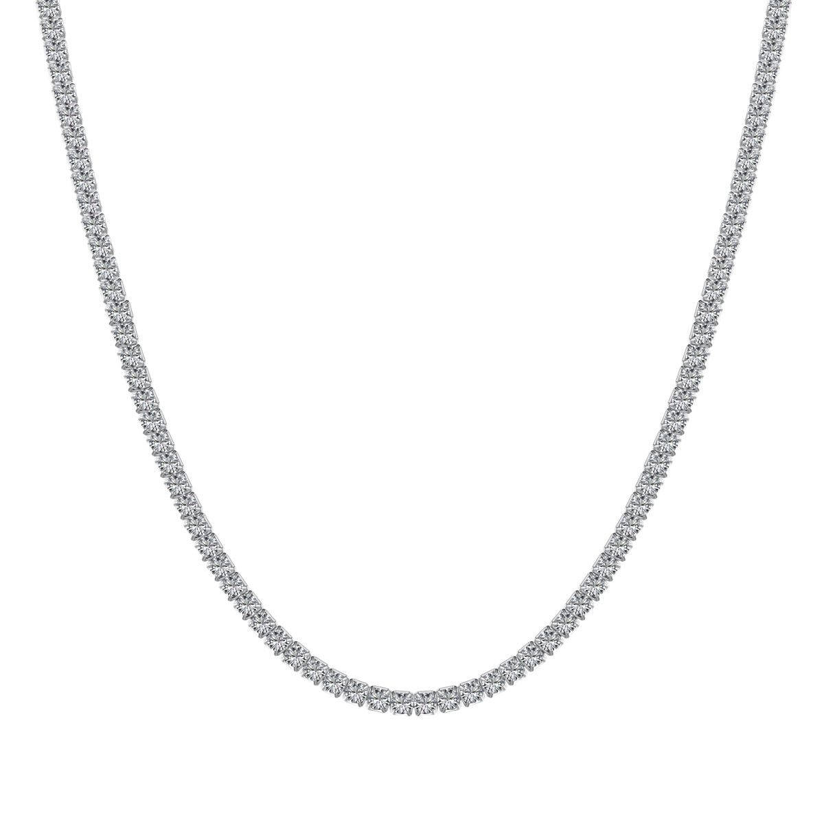 [CiCi]Delicate Round Shape Tennis Necklace