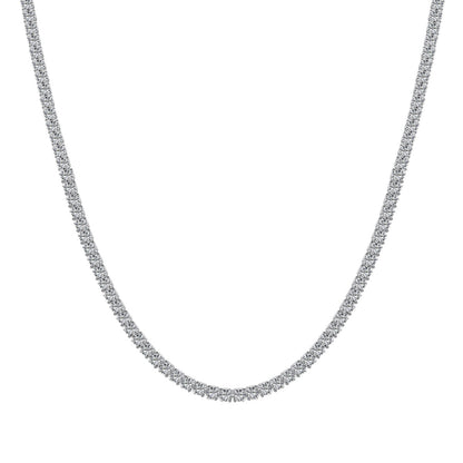 [CiCi]Delicate Round Shape Tennis Necklace