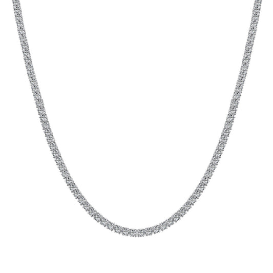 [CiCi]Delicate Round Shape Tennis Necklace
