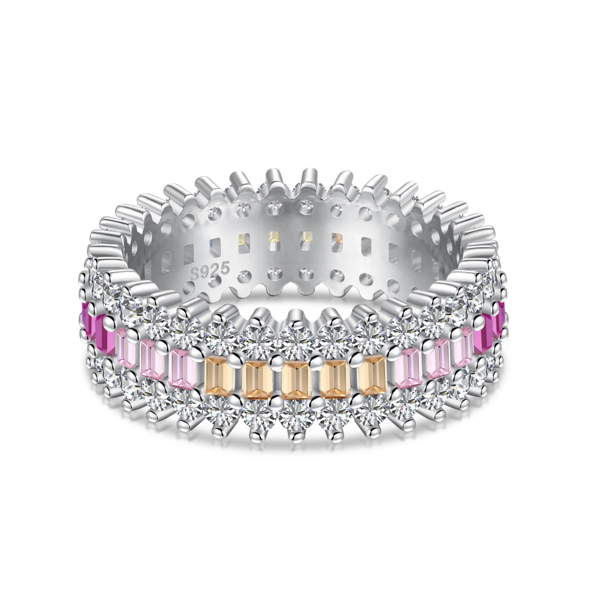 [CiCi]Ornate Colorful Radiant Cut Daily Ring