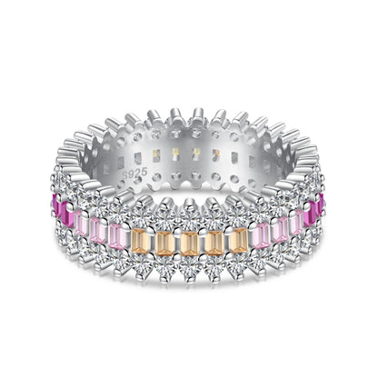 [CiCi]Ornate Colorful Radiant Cut Daily Ring