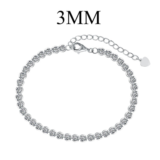 [CiCi]Ornate  Sparkling Round Cut Daily Bracelet