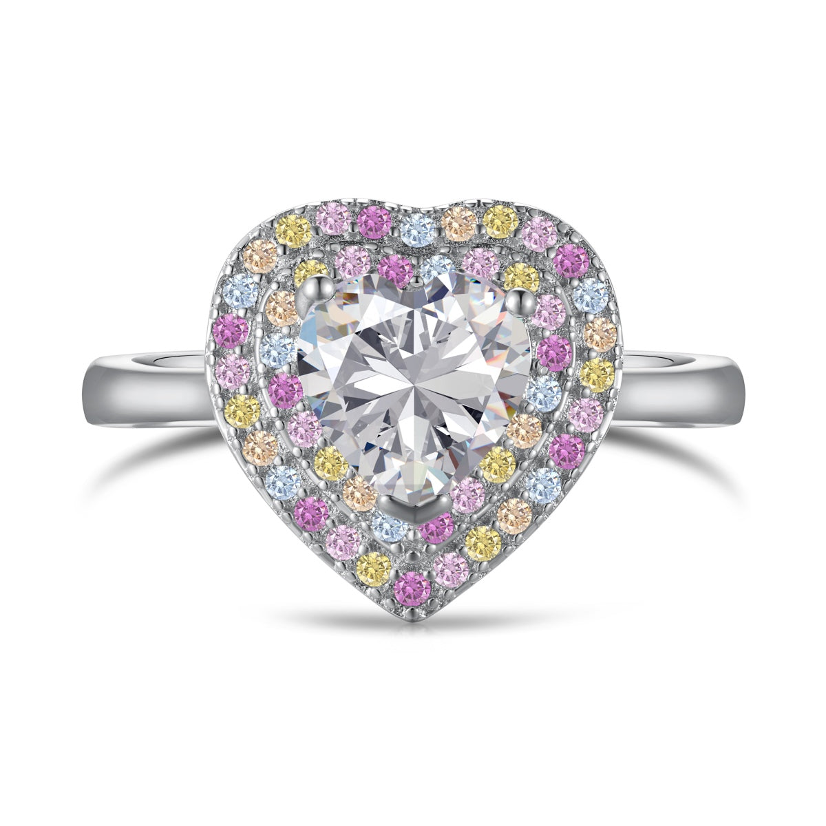 [CiCi]Delicate Ebullient Heart Shape Wedding Ring