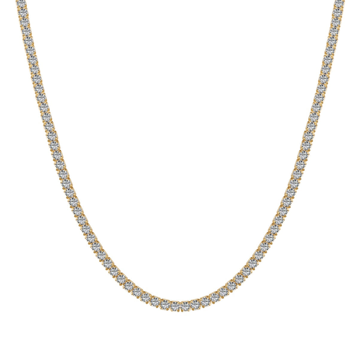 [CiCi]Delicate Round Shape Tennis Necklace