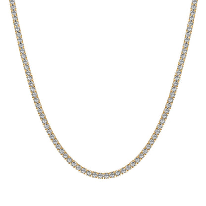 [CiCi]Delicate Round Shape Tennis Necklace
