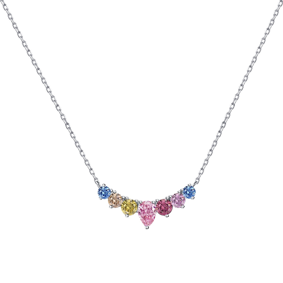 [CiCi]Dainty Colorful Heart Necklace