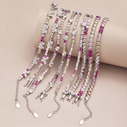 [CiCi]Ornate Colorful Butterfly Shape Round Cut Daily Bracelet